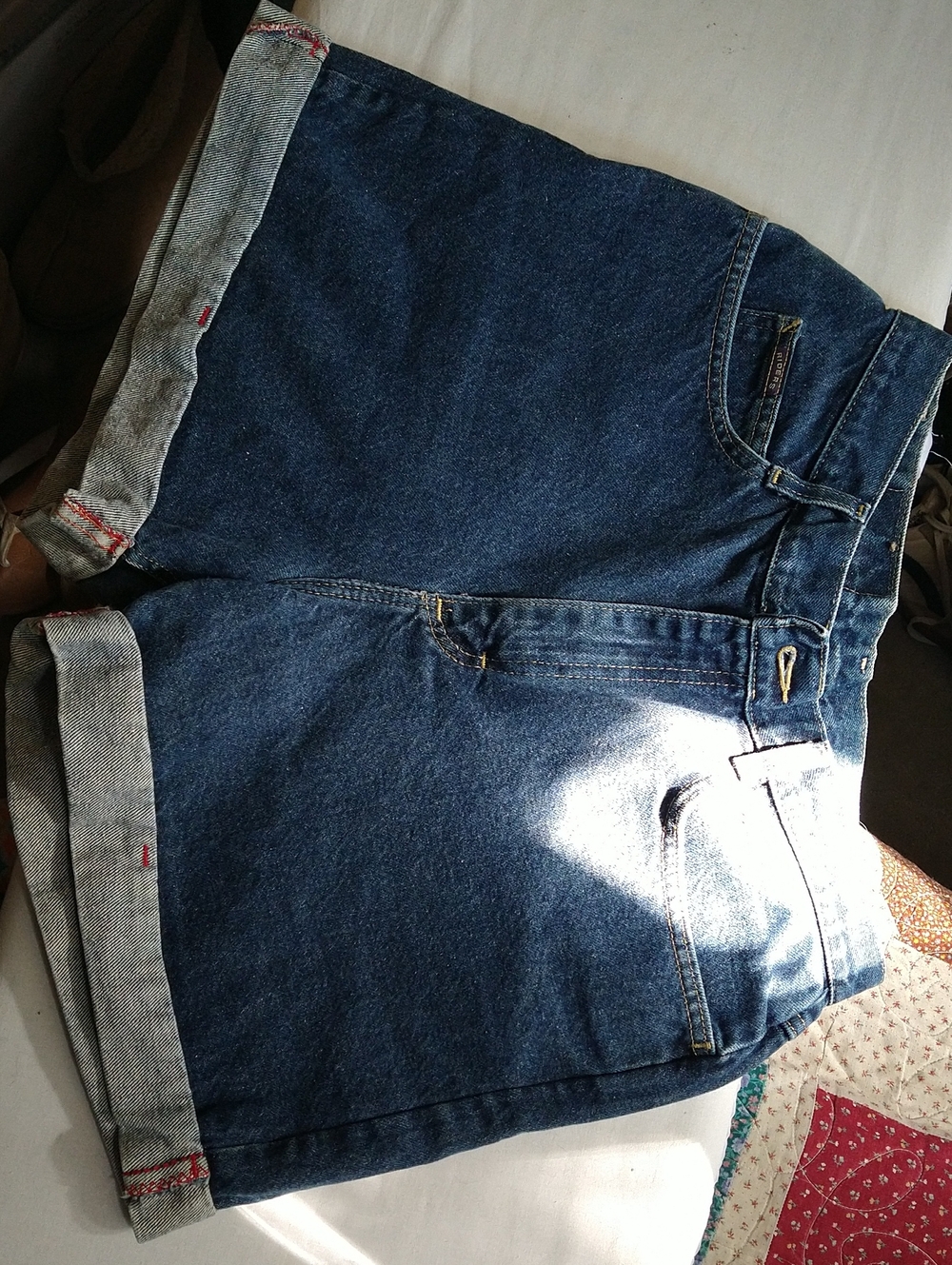 Riders by Lee Dark Blue Rolled Cuff Denim Shorts